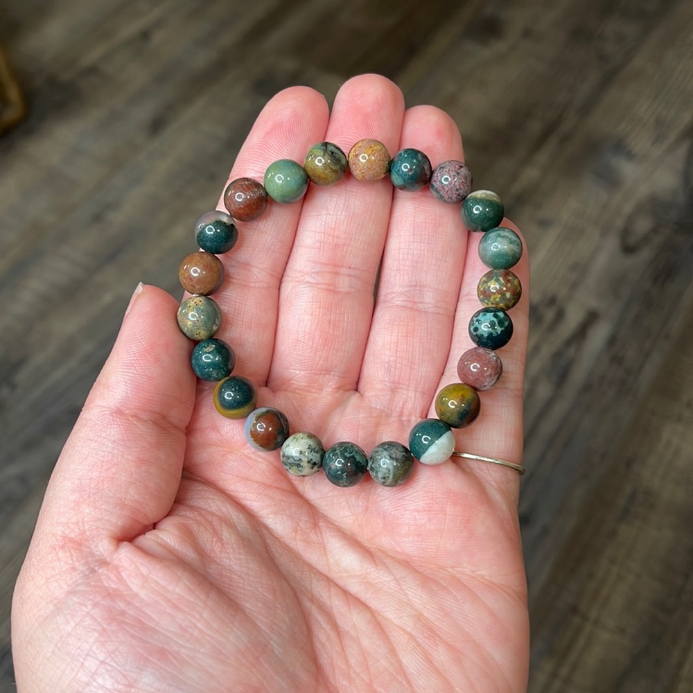 Ocean jasper crystal bracelet